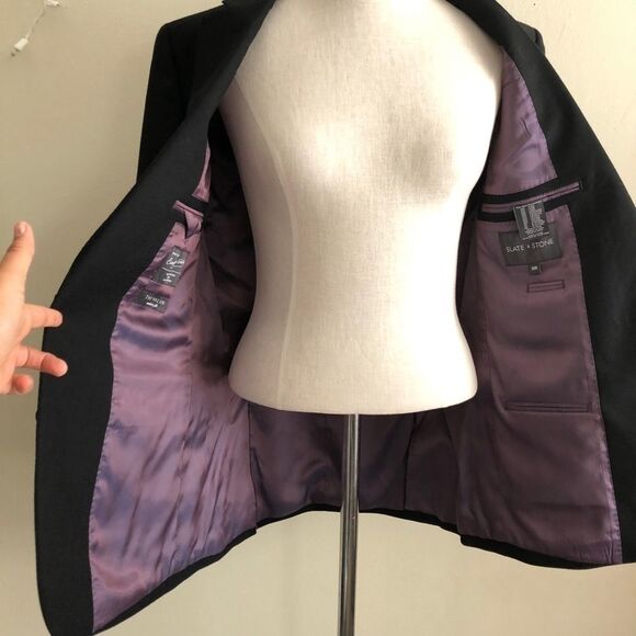 Slate & Stone Black Halkin Men’s Suit Blazer NWT size 38 Men’s - Picture 4 of 8